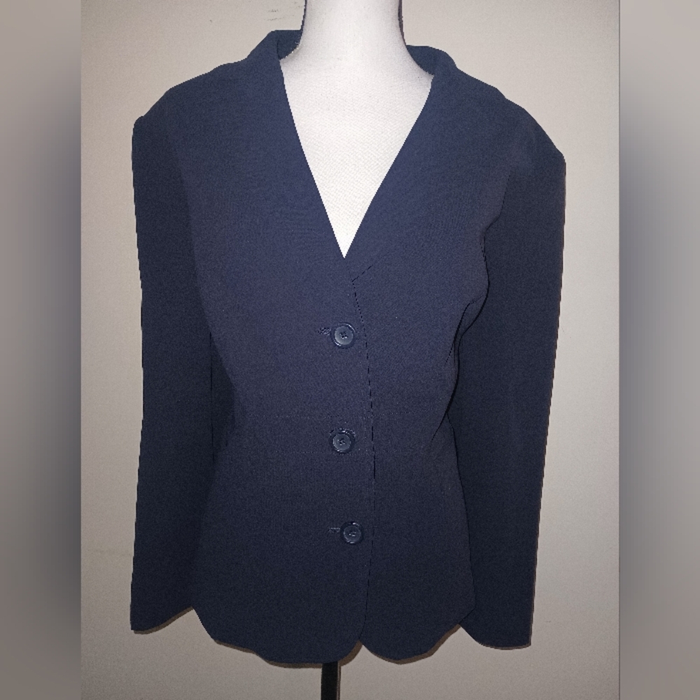 Style & Co.Navy Blue Button-Up Blazer SZ18W+